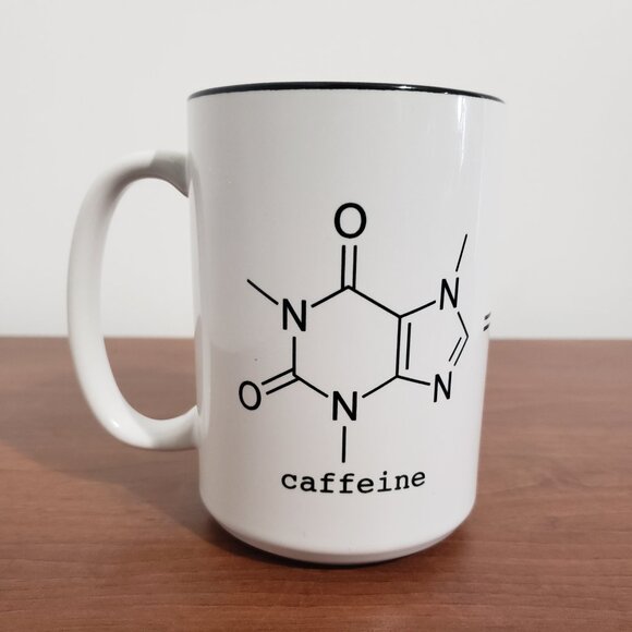 Coffee Mug Serotonin Molecules Science Design Simple White Black Zazzle - Picture 4 of 6